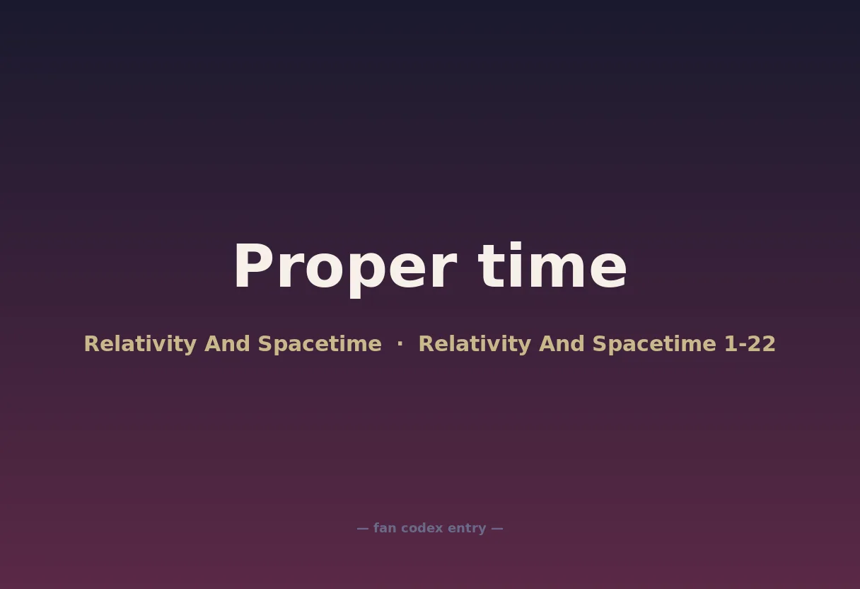 Proper time