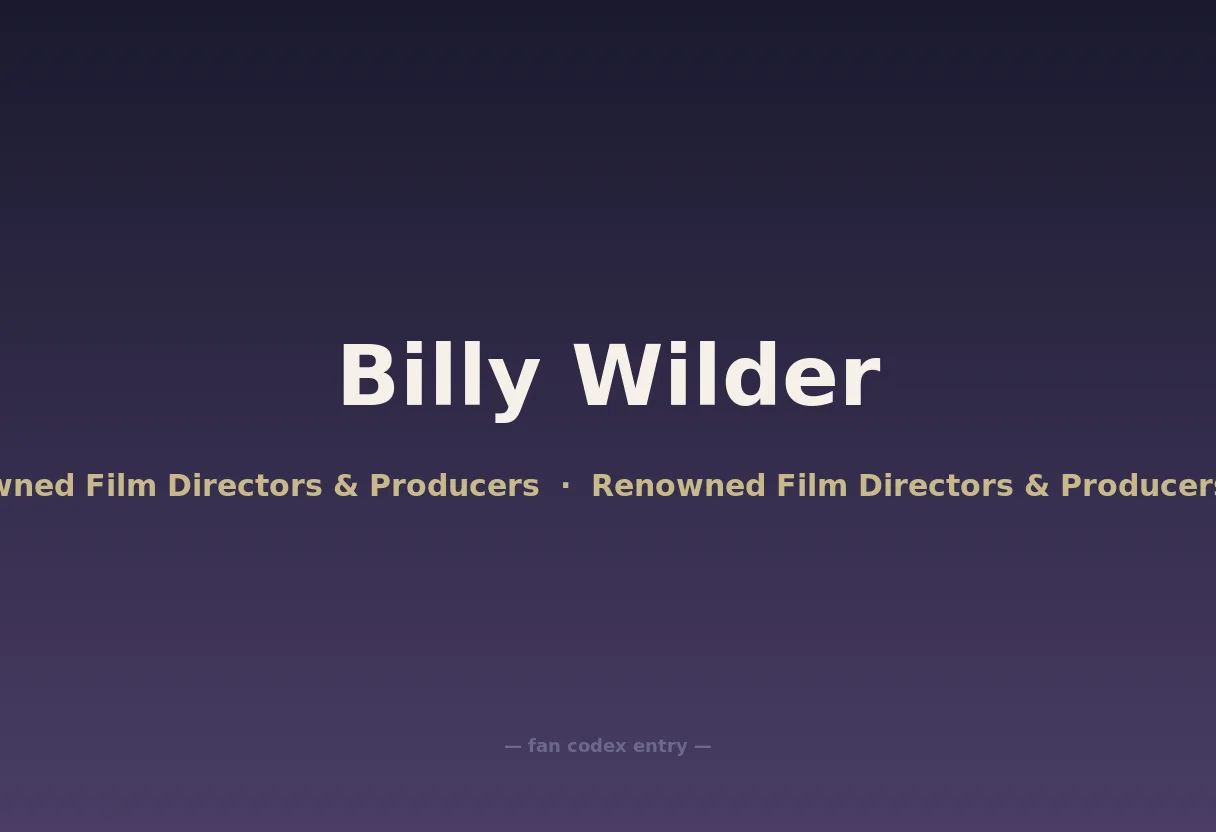 Billy Wilder