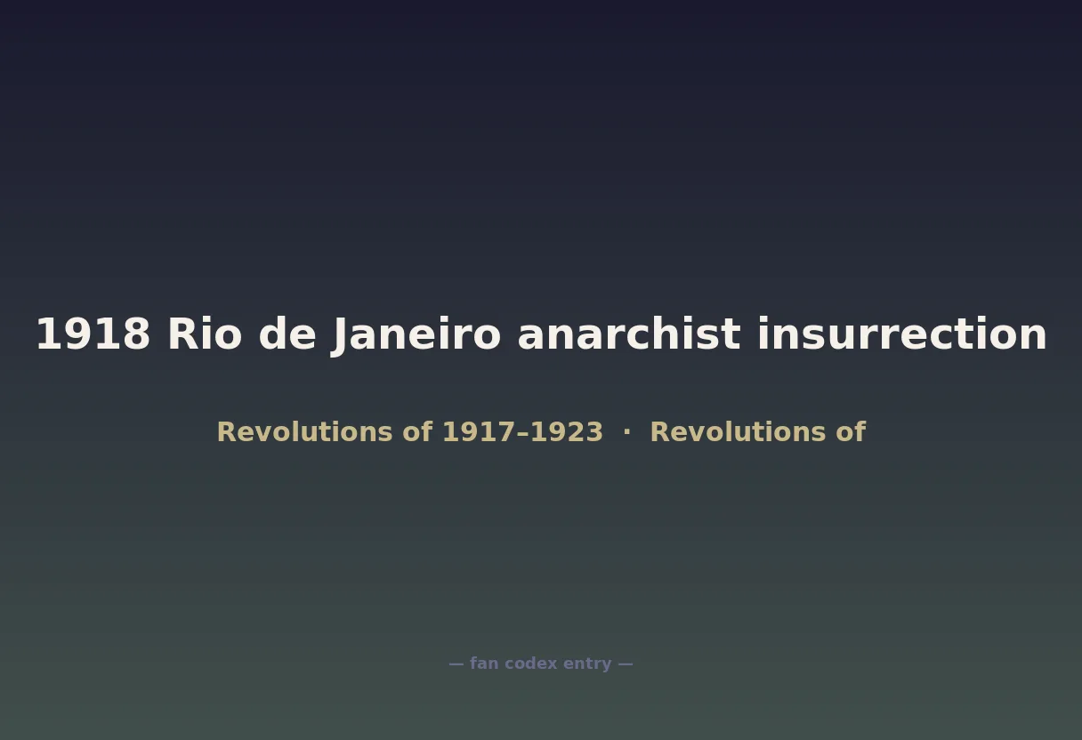 1918 Rio de Janeiro anarchist insurrection