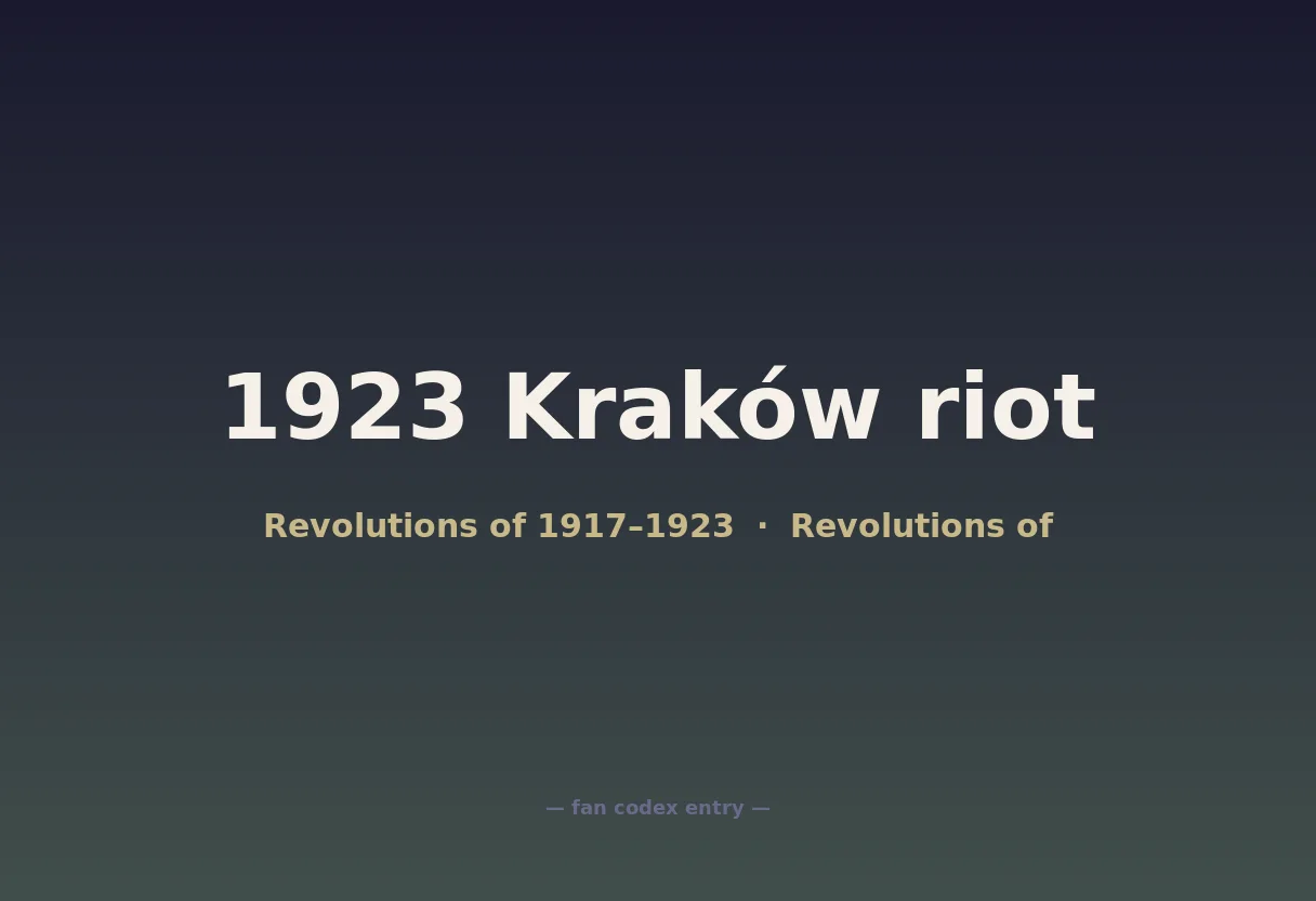 1923 Kraków riot