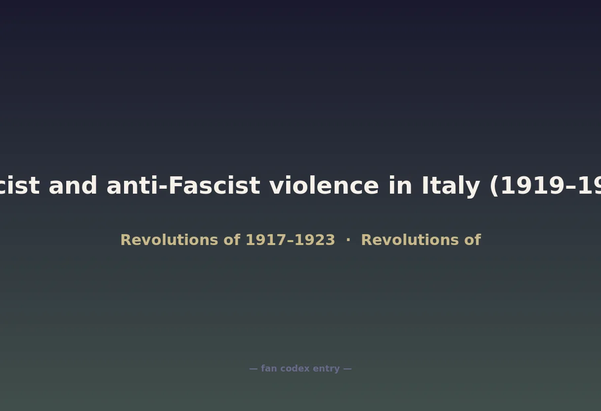 Fascist and anti-Fascist violence in Italy (1919–1926)