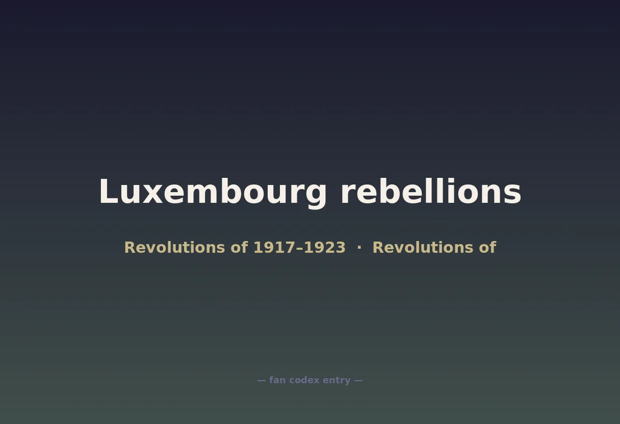 Luxembourg rebellions