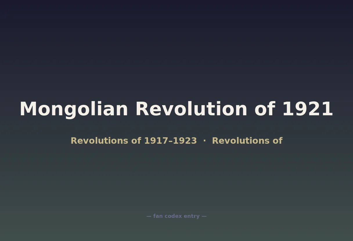 Mongolian Revolution of 1921