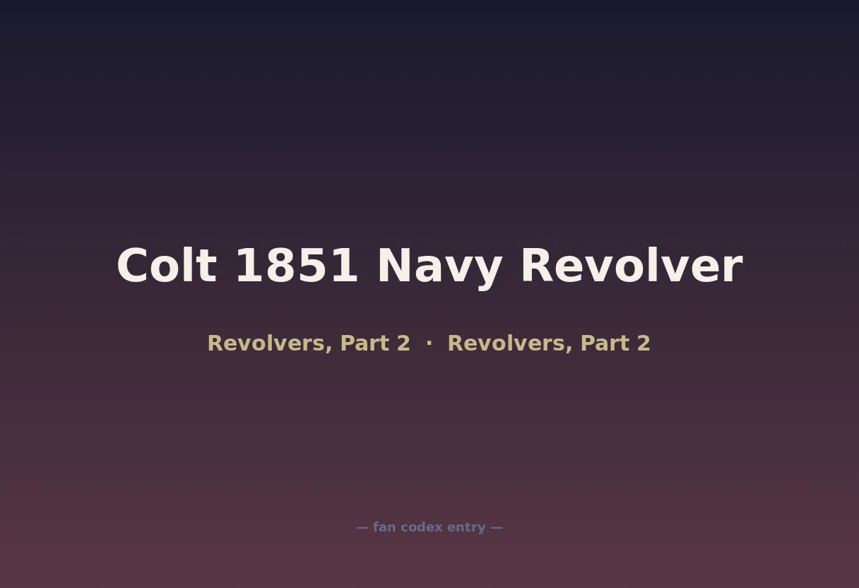 Colt 1851 Navy Revolver