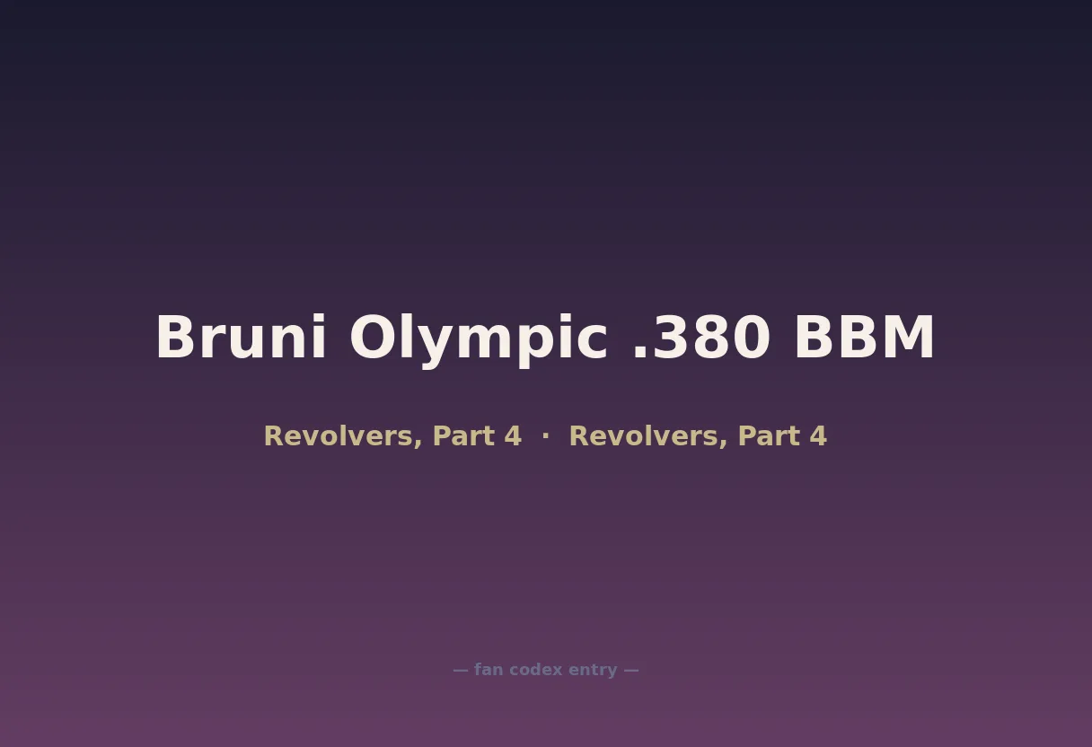 Bruni Olympic .380 BBM