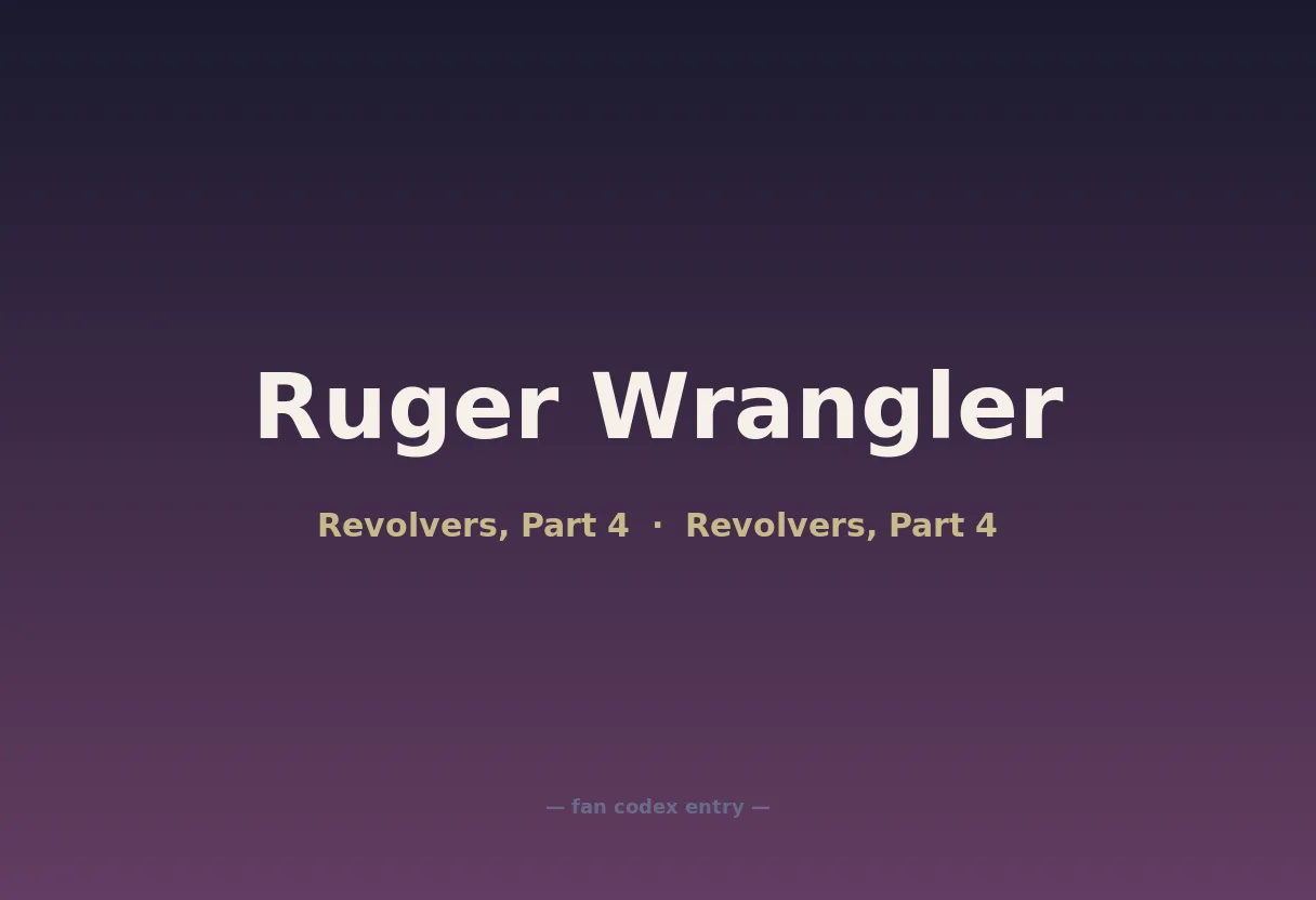 Ruger Wrangler