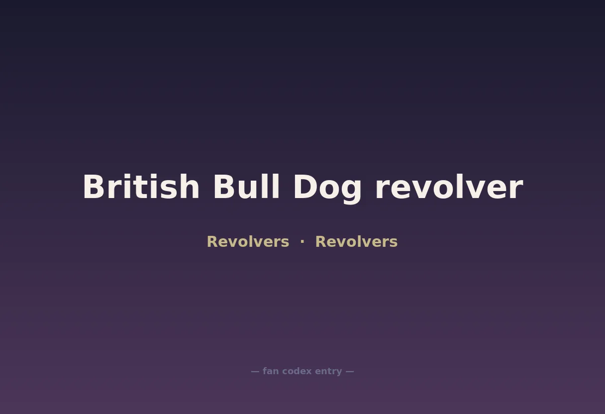 British Bull Dog revolver