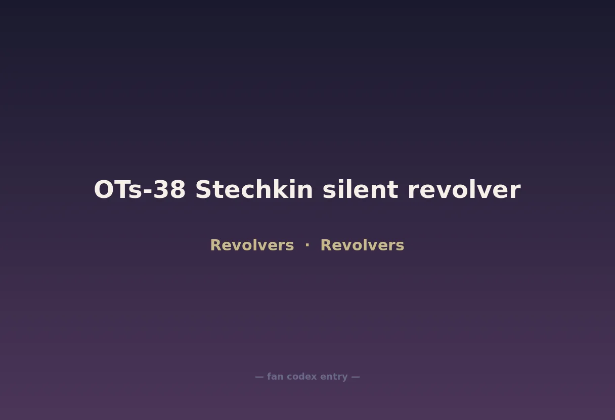 OTs-38 Stechkin silent revolver