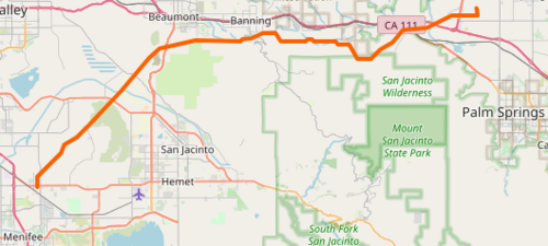 Devers-Valley SCE Transmission Line Path