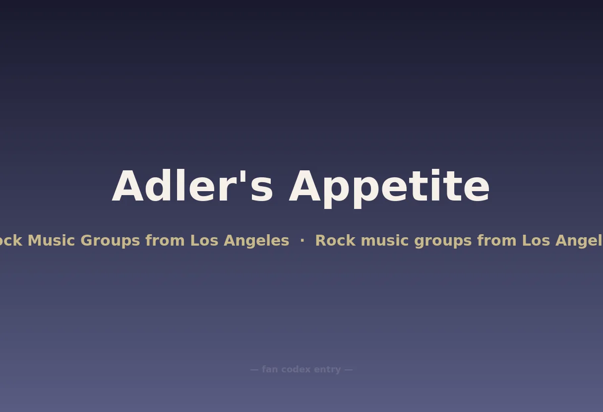 Adler's Appetite