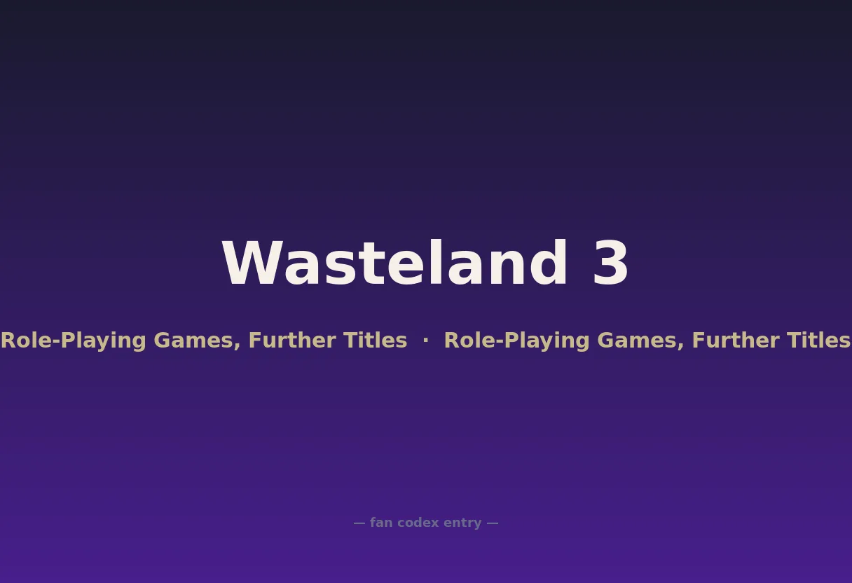 Wasteland 3