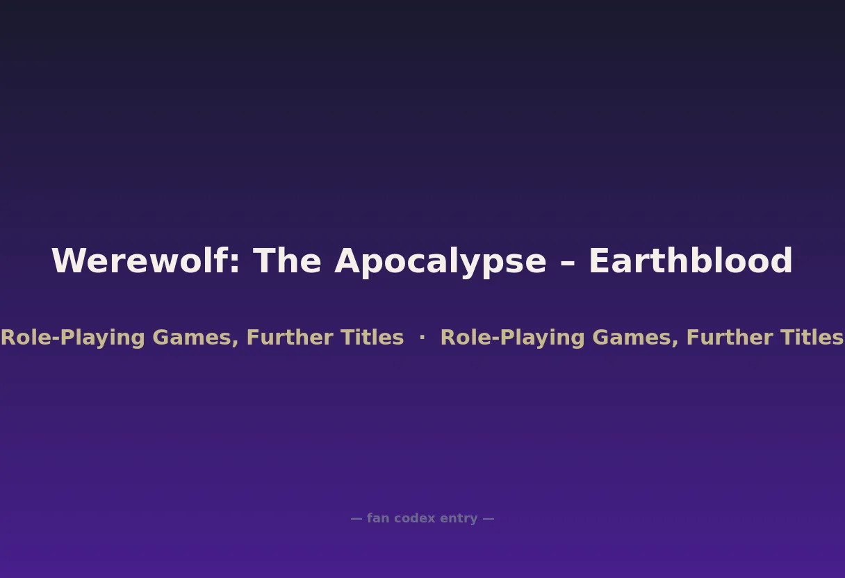 Werewolf: The Apocalypse – Earthblood