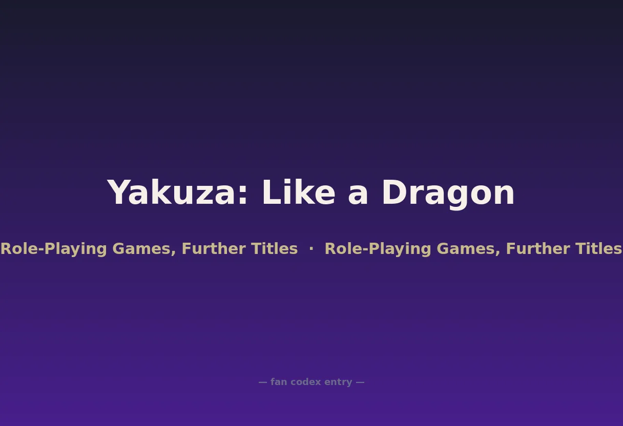 Yakuza: Like a Dragon
