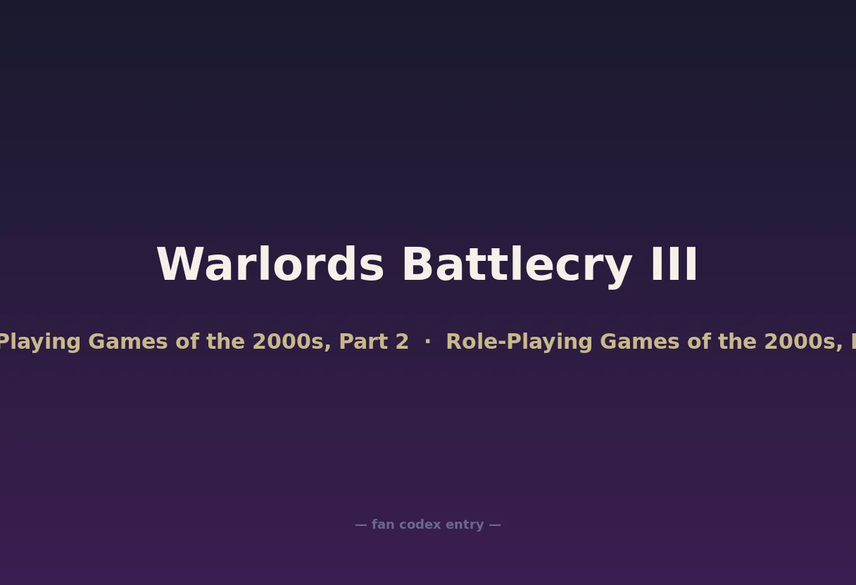 Warlords Battlecry III