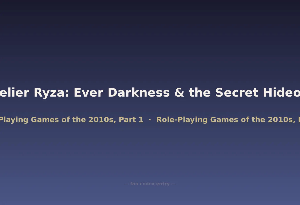 Atelier Ryza: Ever Darkness &amp; the Secret Hideout