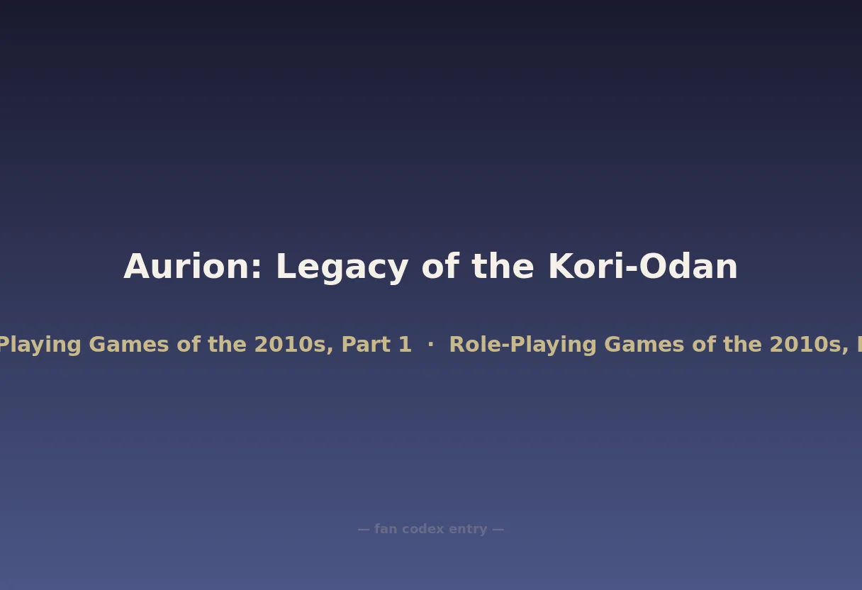 Aurion: Legacy of the Kori-Odan