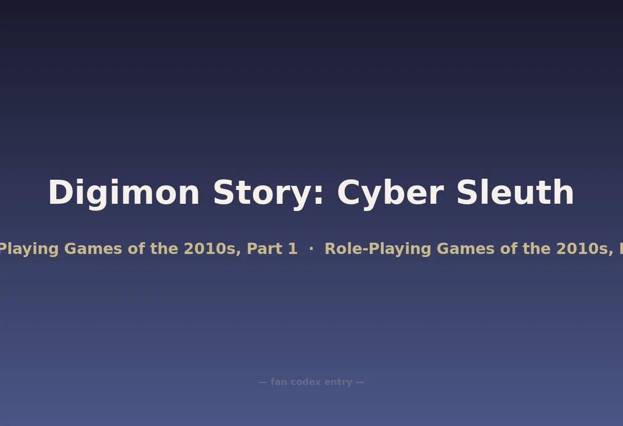 Digimon Story: Cyber Sleuth