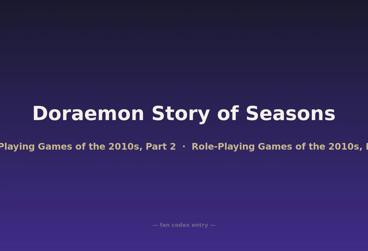 Doraemon Story of Seasons