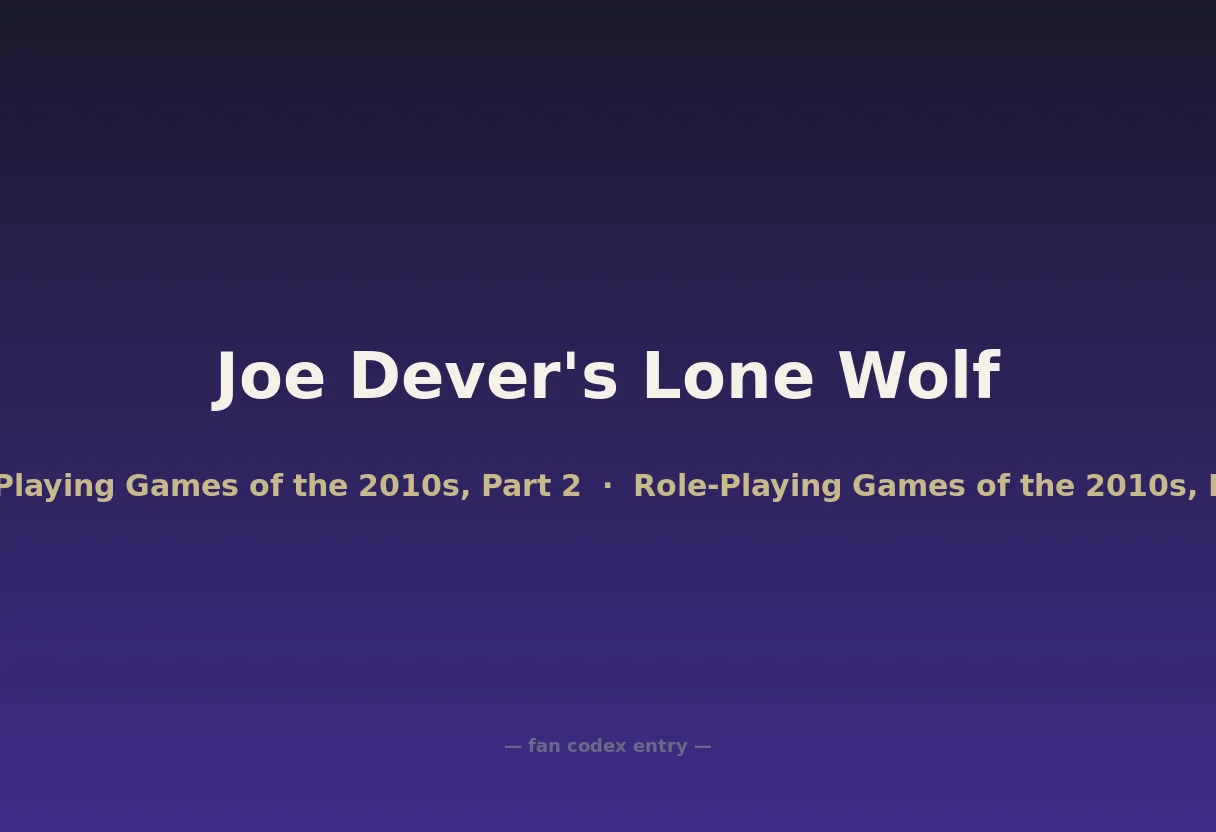 Joe Dever's Lone Wolf