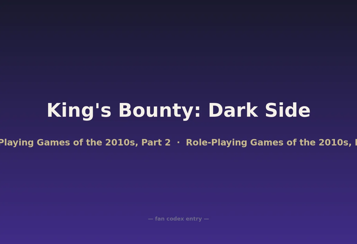King's Bounty: Dark Side