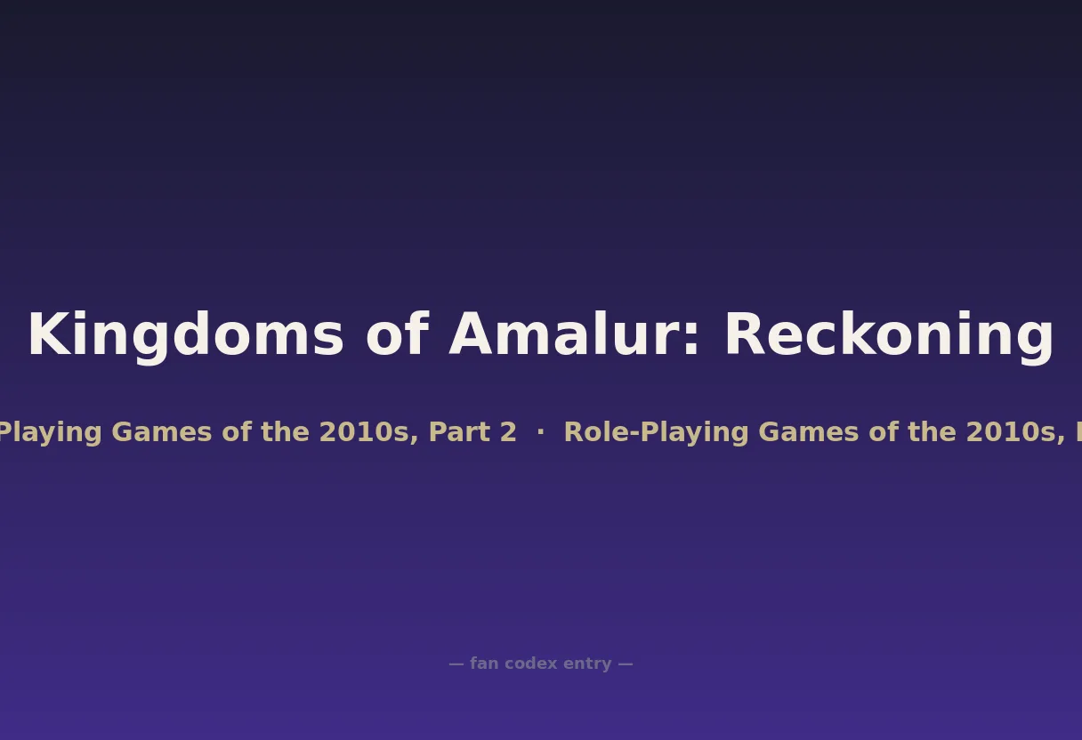 Kingdoms of Amalur: Reckoning