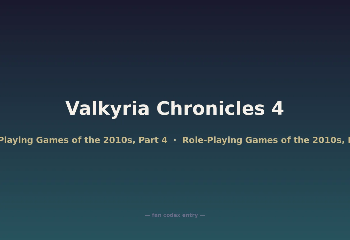Valkyria Chronicles 4