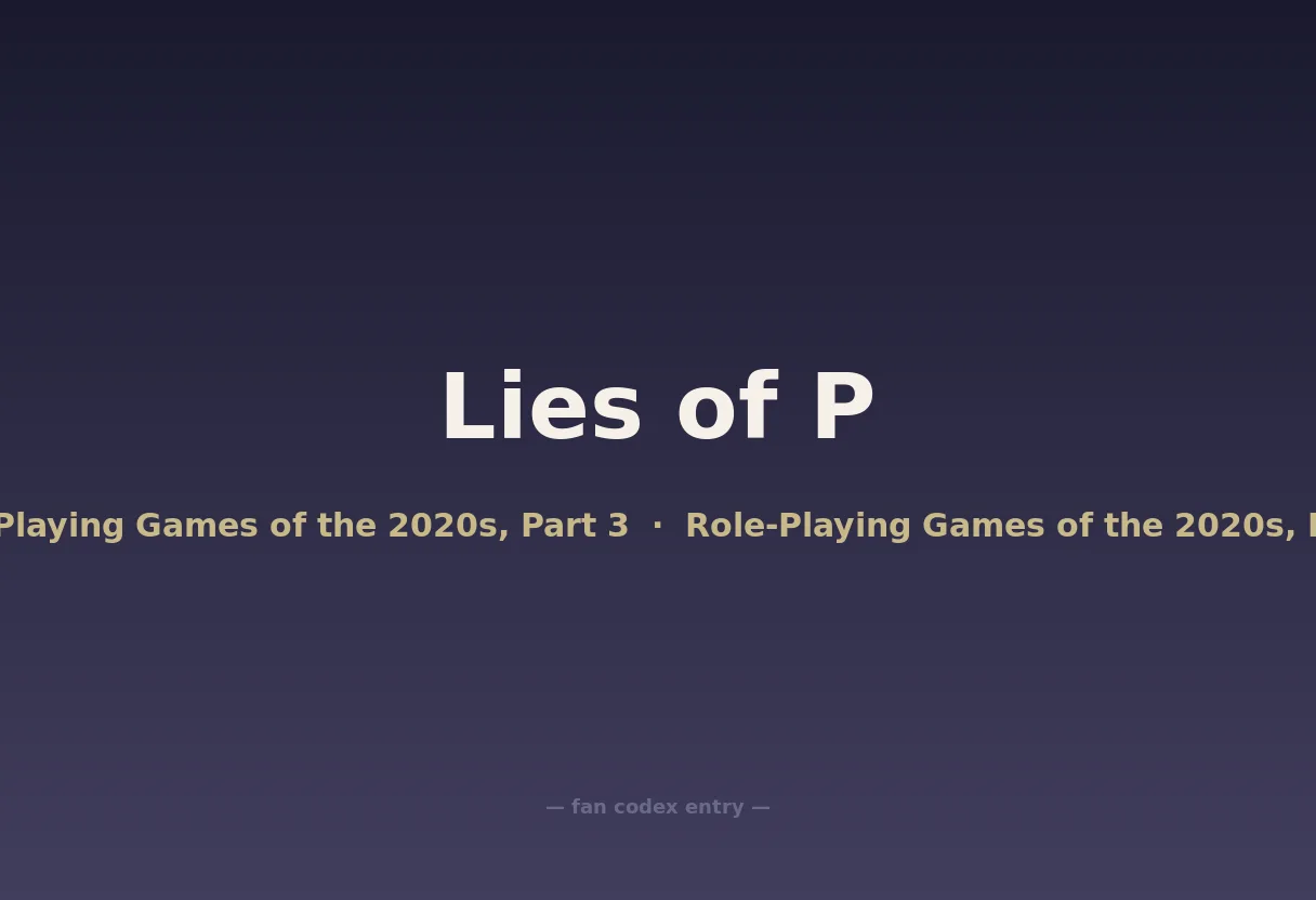 Lies of P