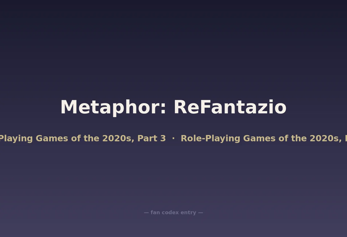 Metaphor: ReFantazio