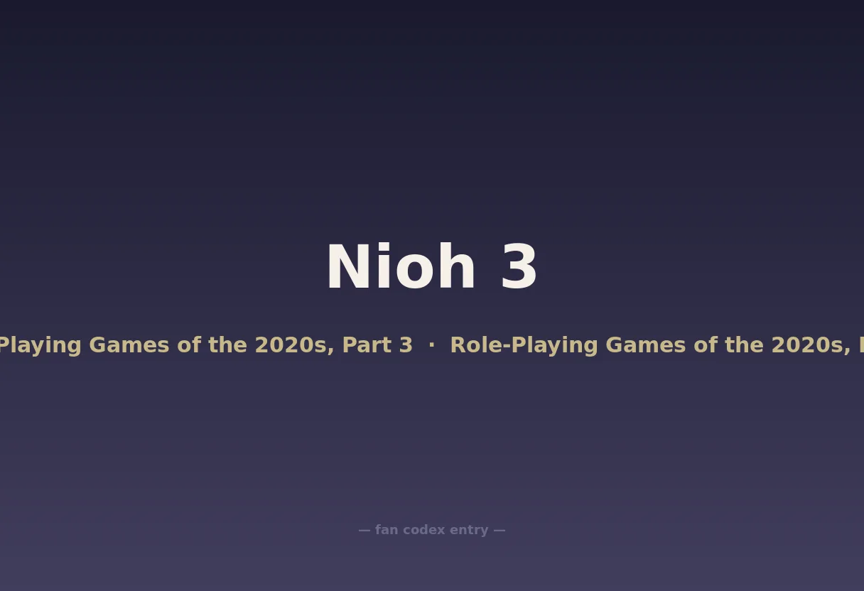 Nioh 3