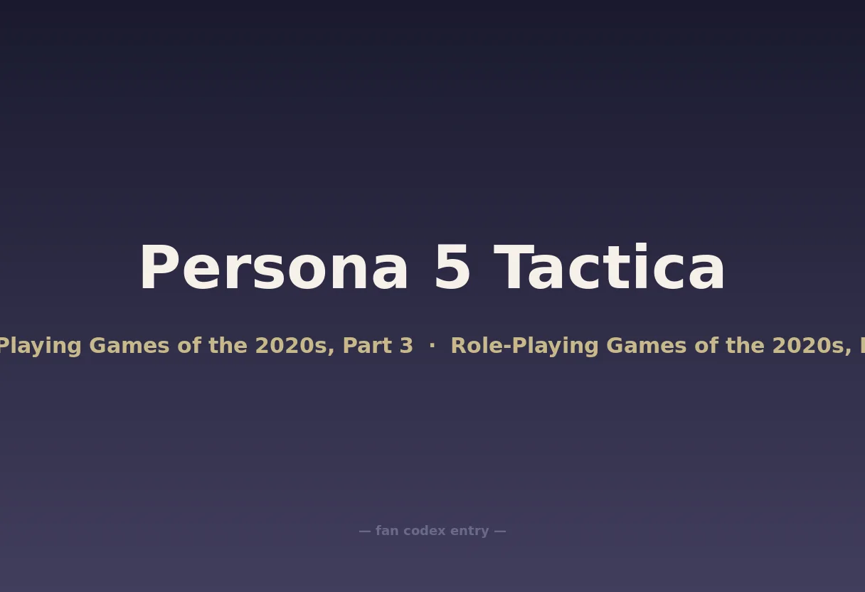 Persona 5 Tactica
