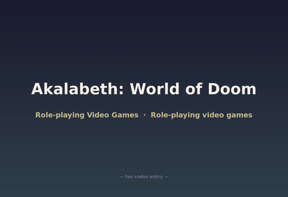 Akalabeth: World of Doom
