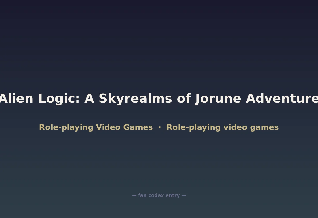 Alien Logic: A Skyrealms of Jorune Adventure