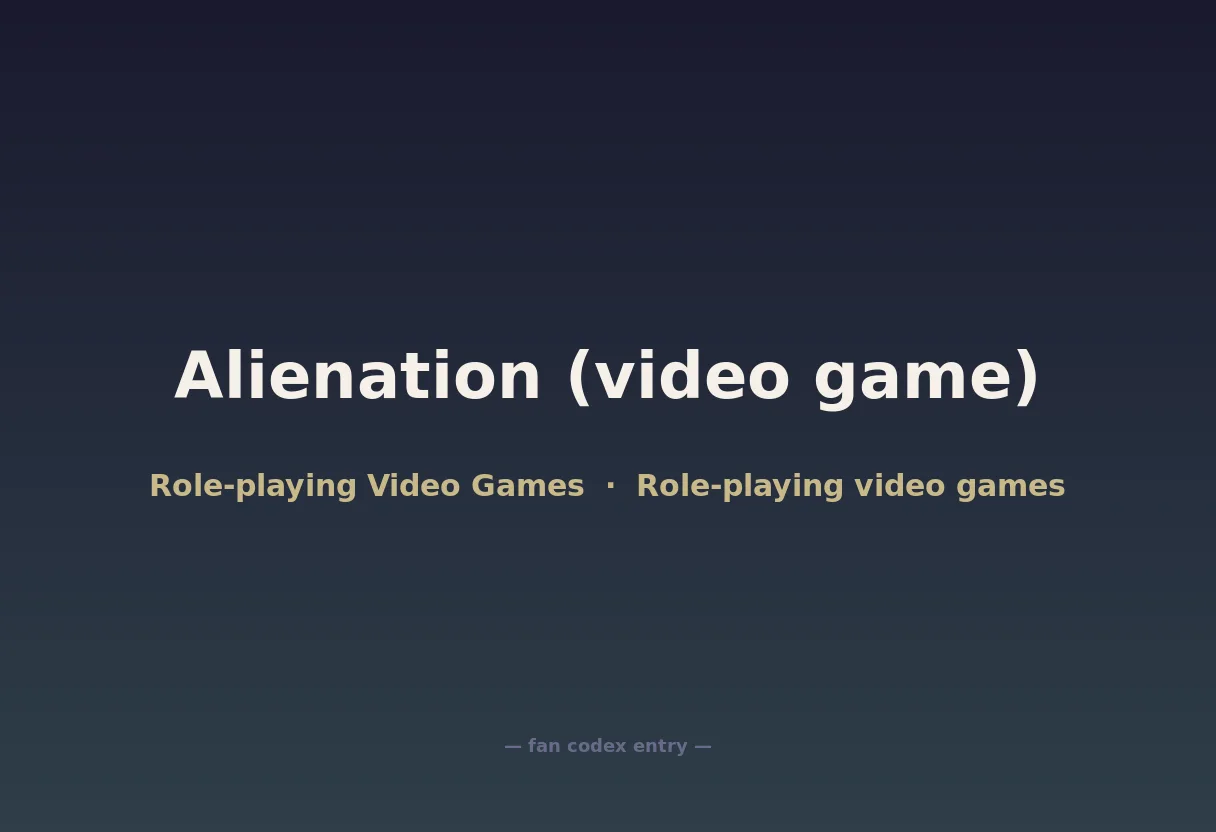 Alienation (video game)