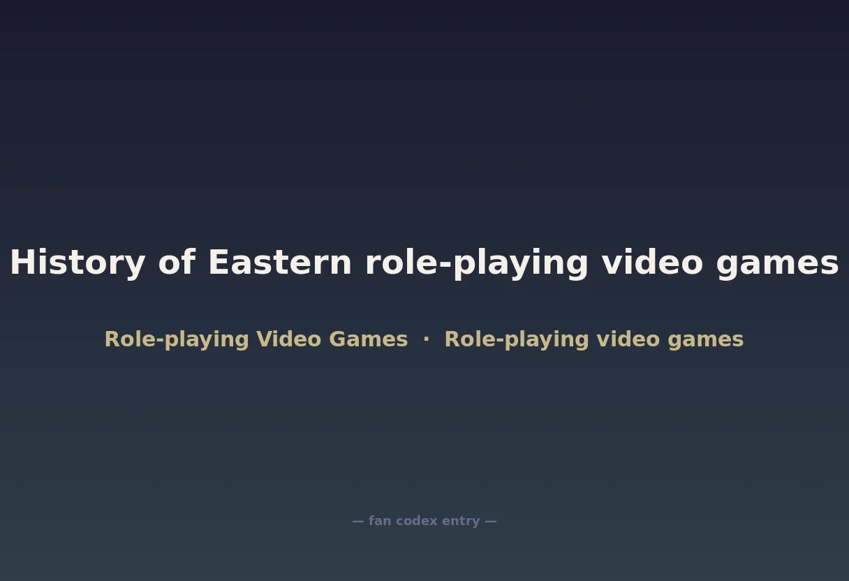 History of Eastern role-playing video games