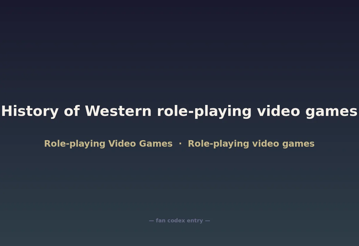 History of Western role-playing video games