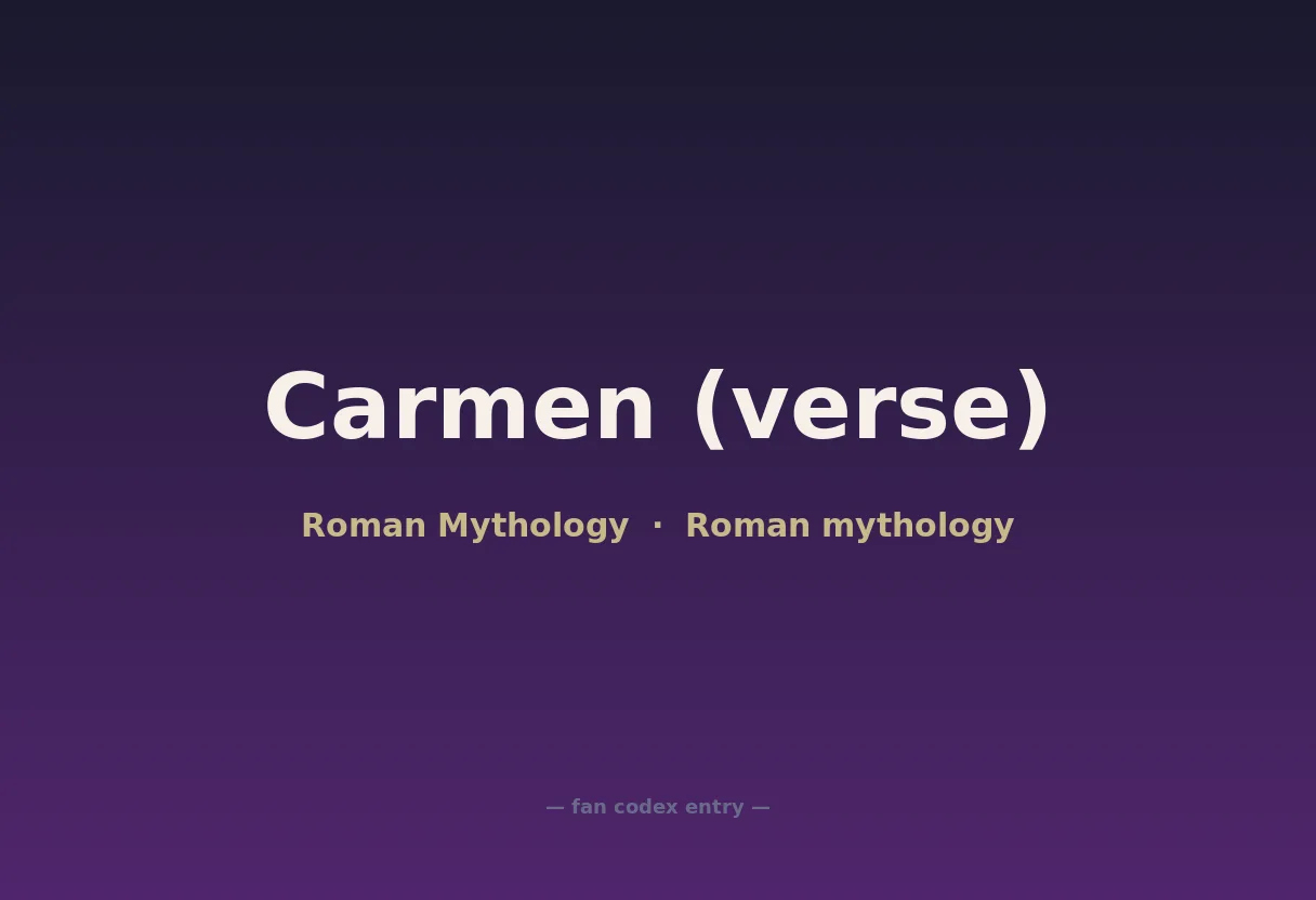 Carmen (verse)