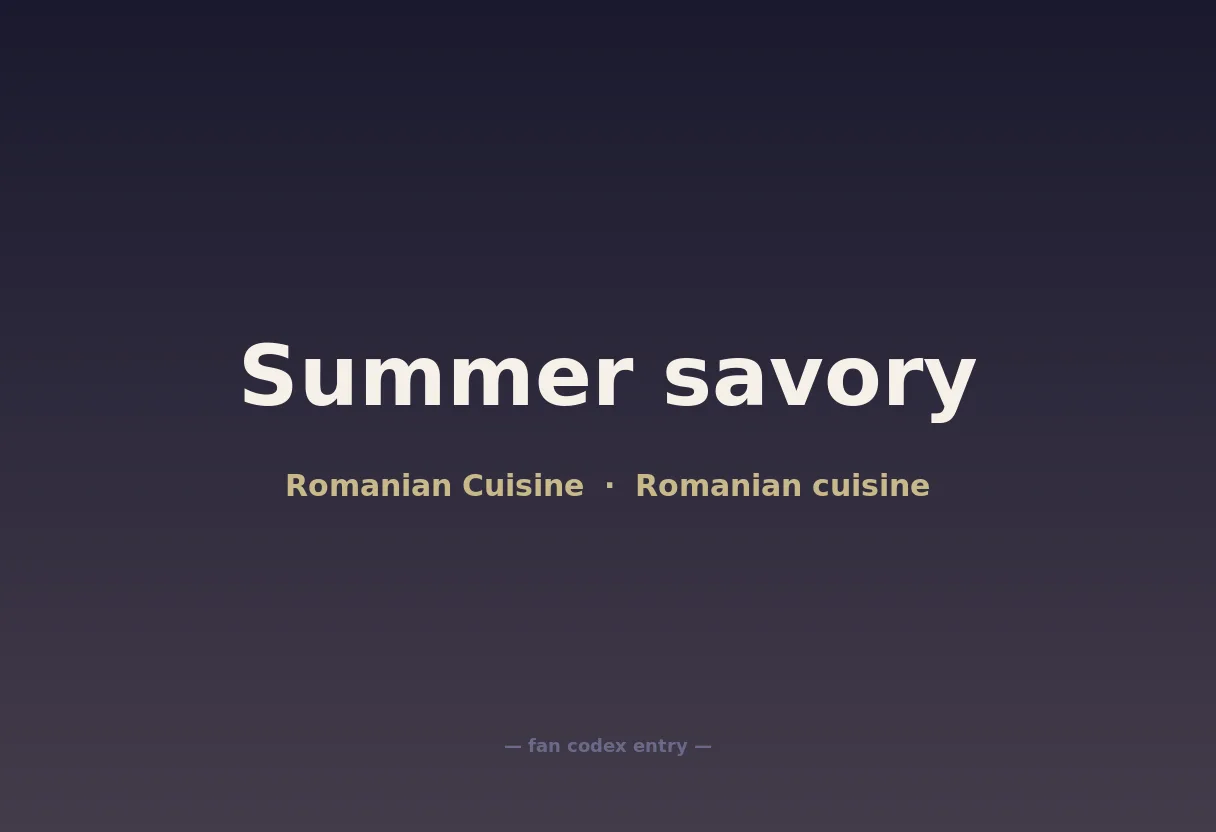 Summer savory