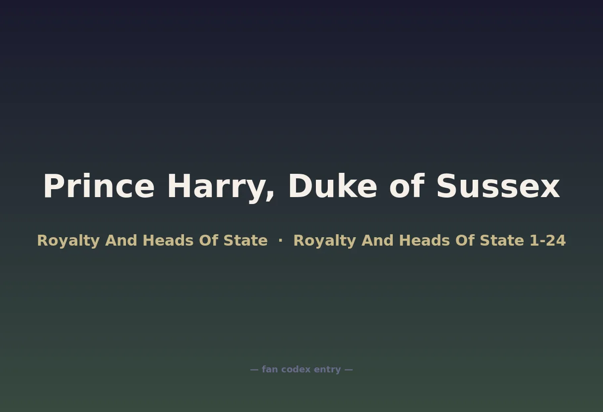 Prince Harry, Duke of Sussex