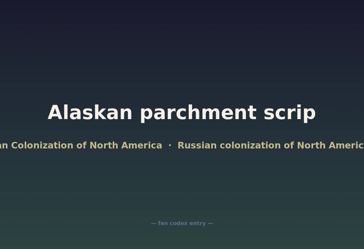 Alaskan parchment scrip