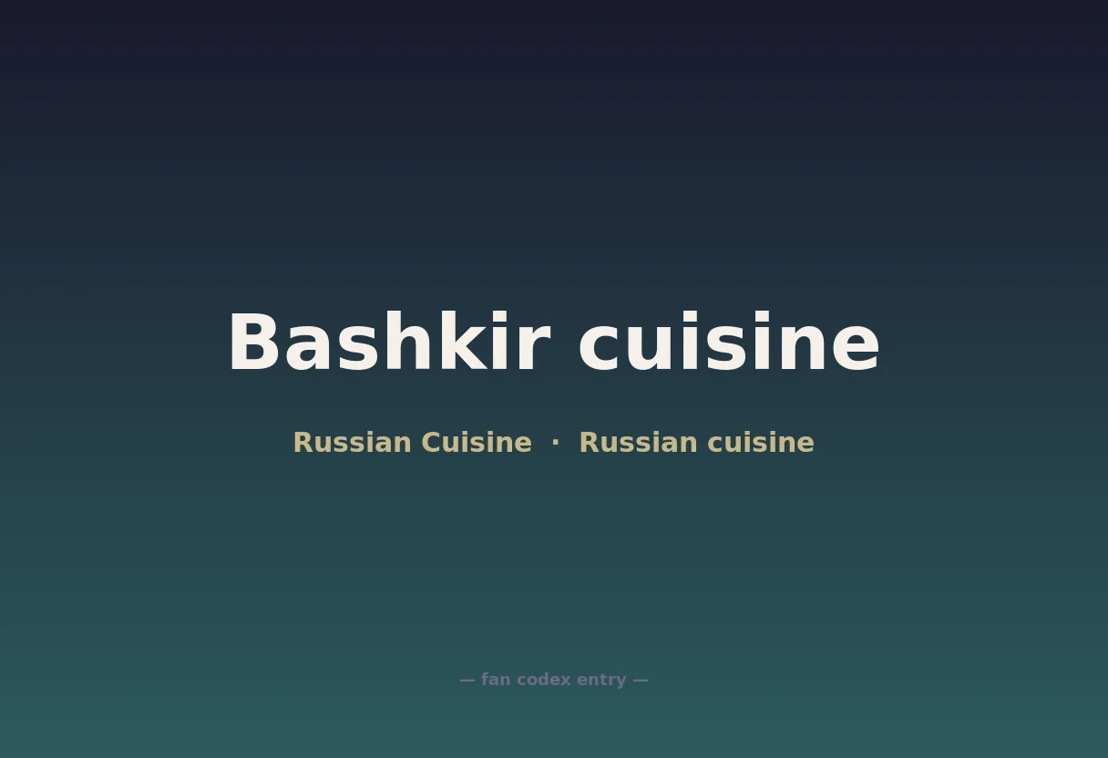 Bashkir cuisine