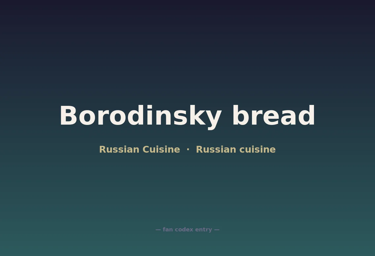 Borodinsky bread