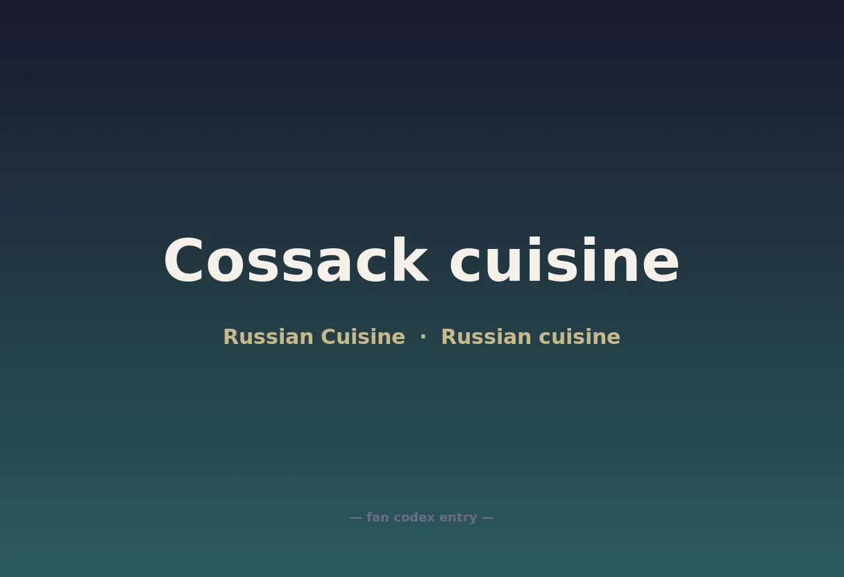 Cossack cuisine