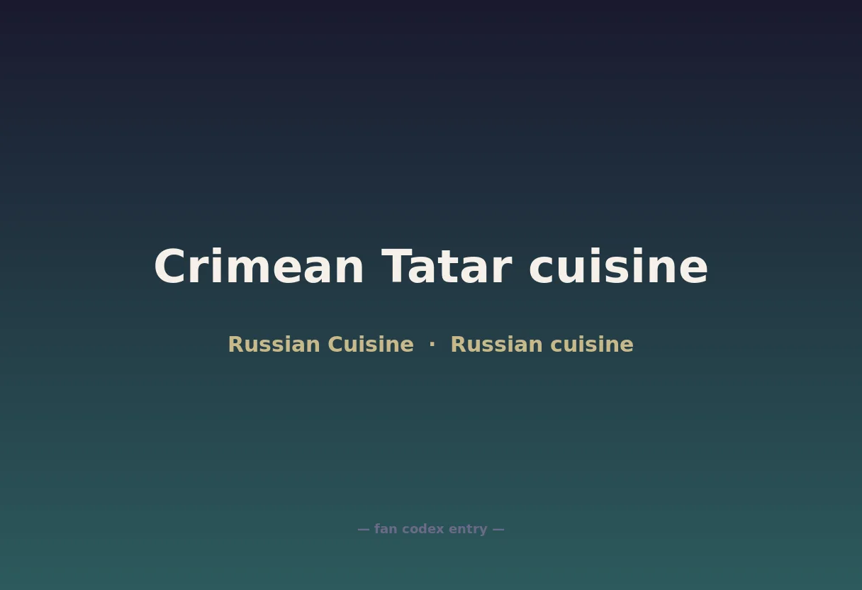 Crimean Tatar cuisine