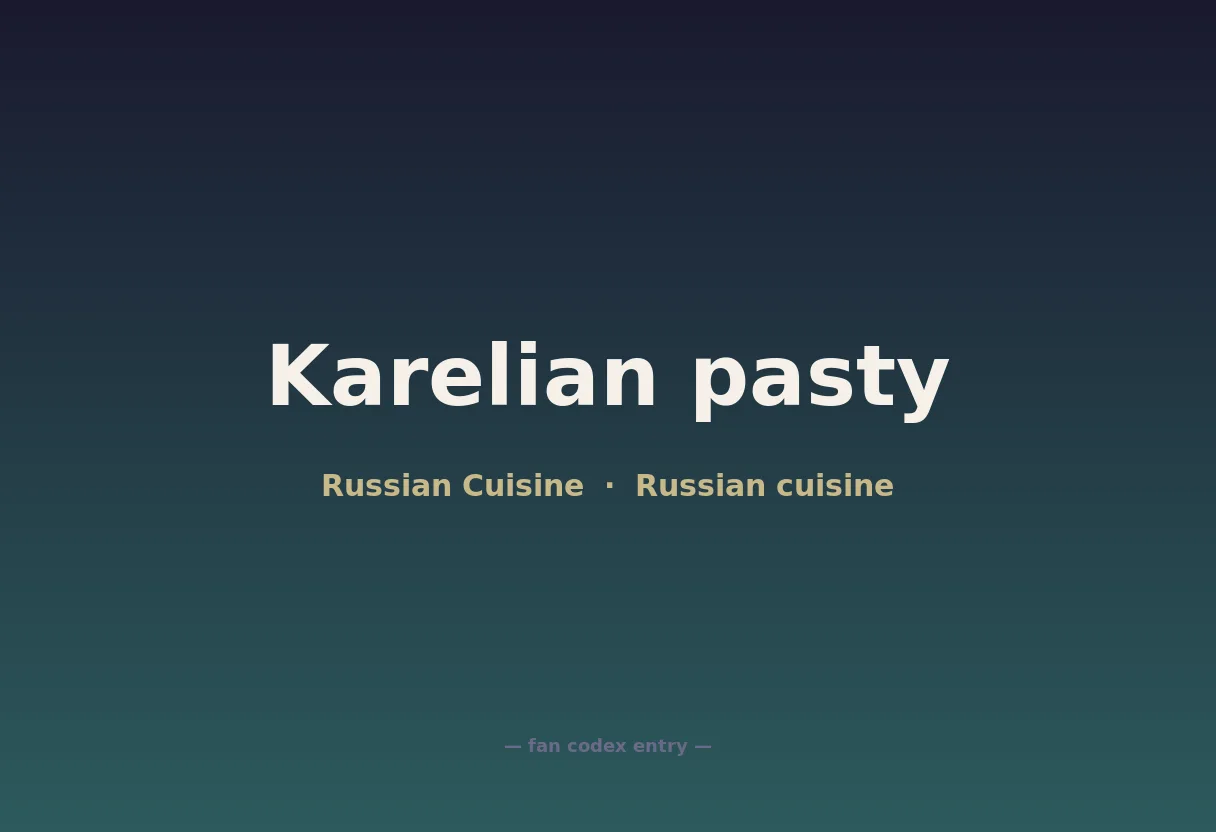 Karelian pasty