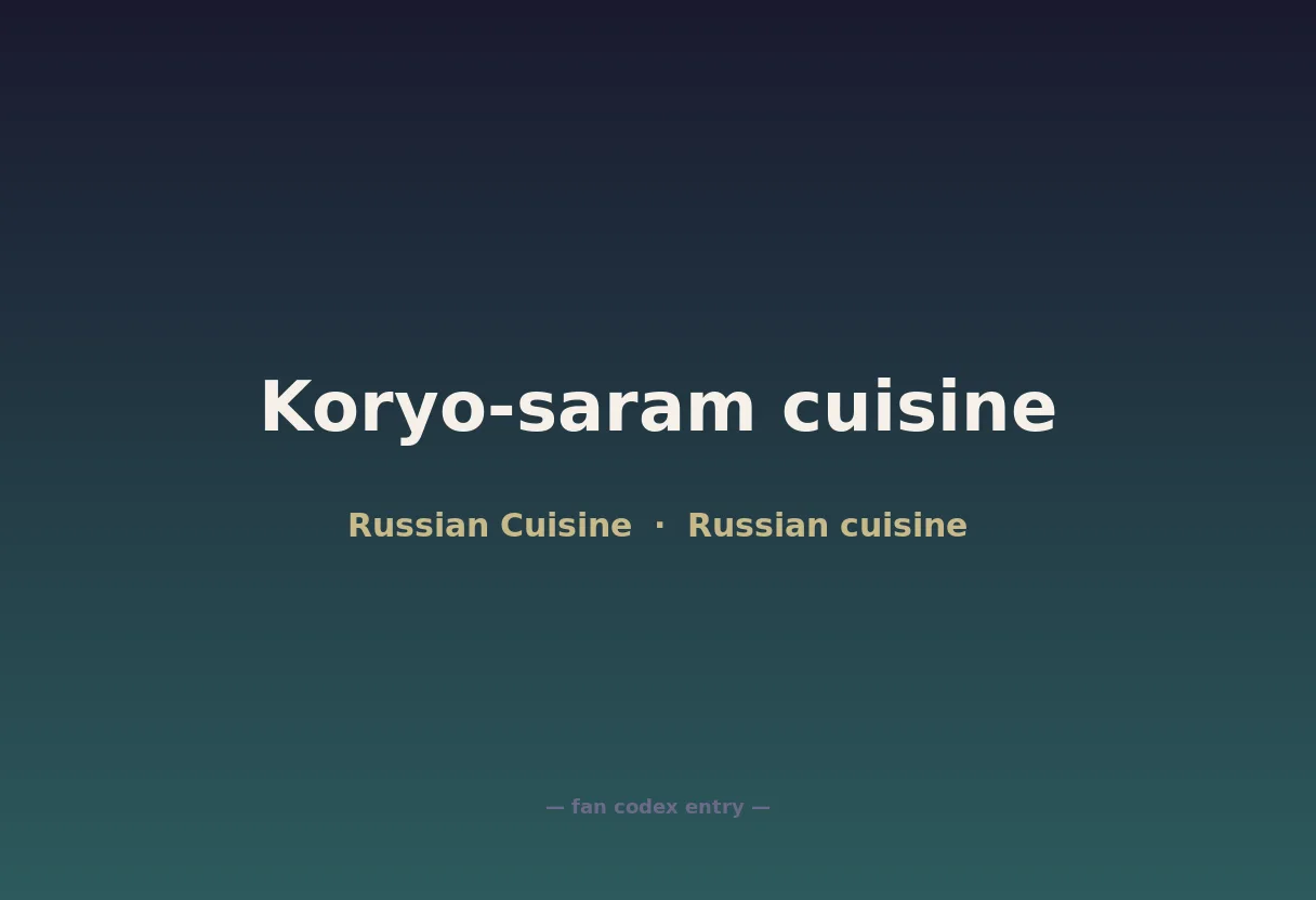 Koryo-saram cuisine