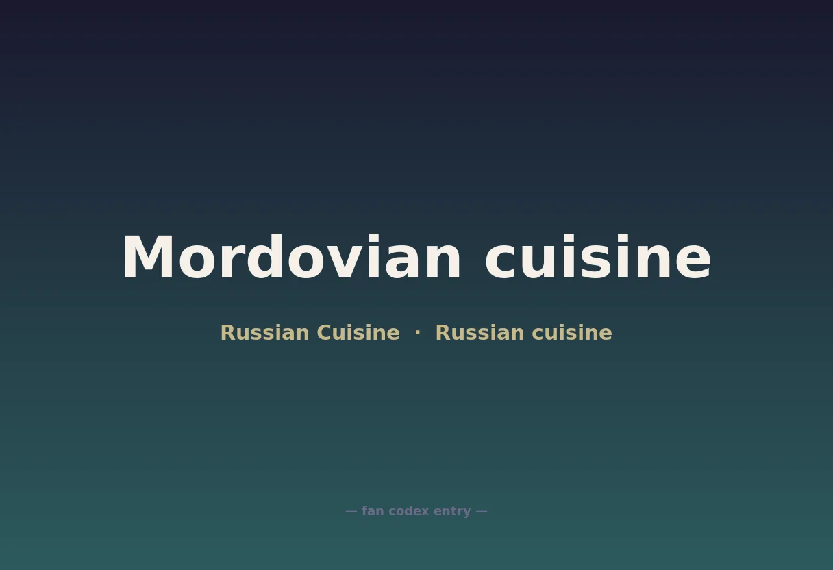 Mordovian cuisine