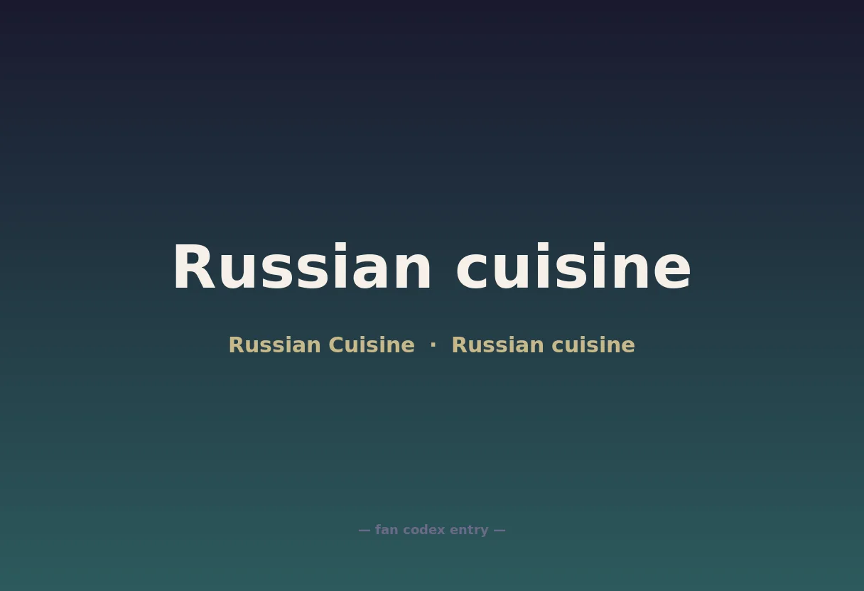Russian cuisine