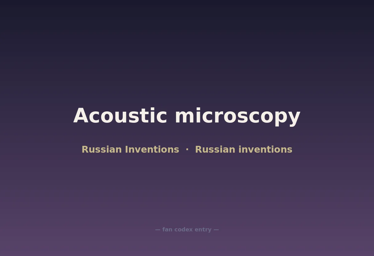 Acoustic microscopy