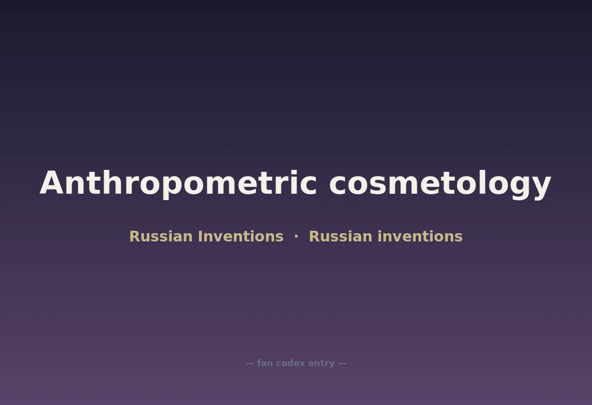 Anthropometric cosmetology