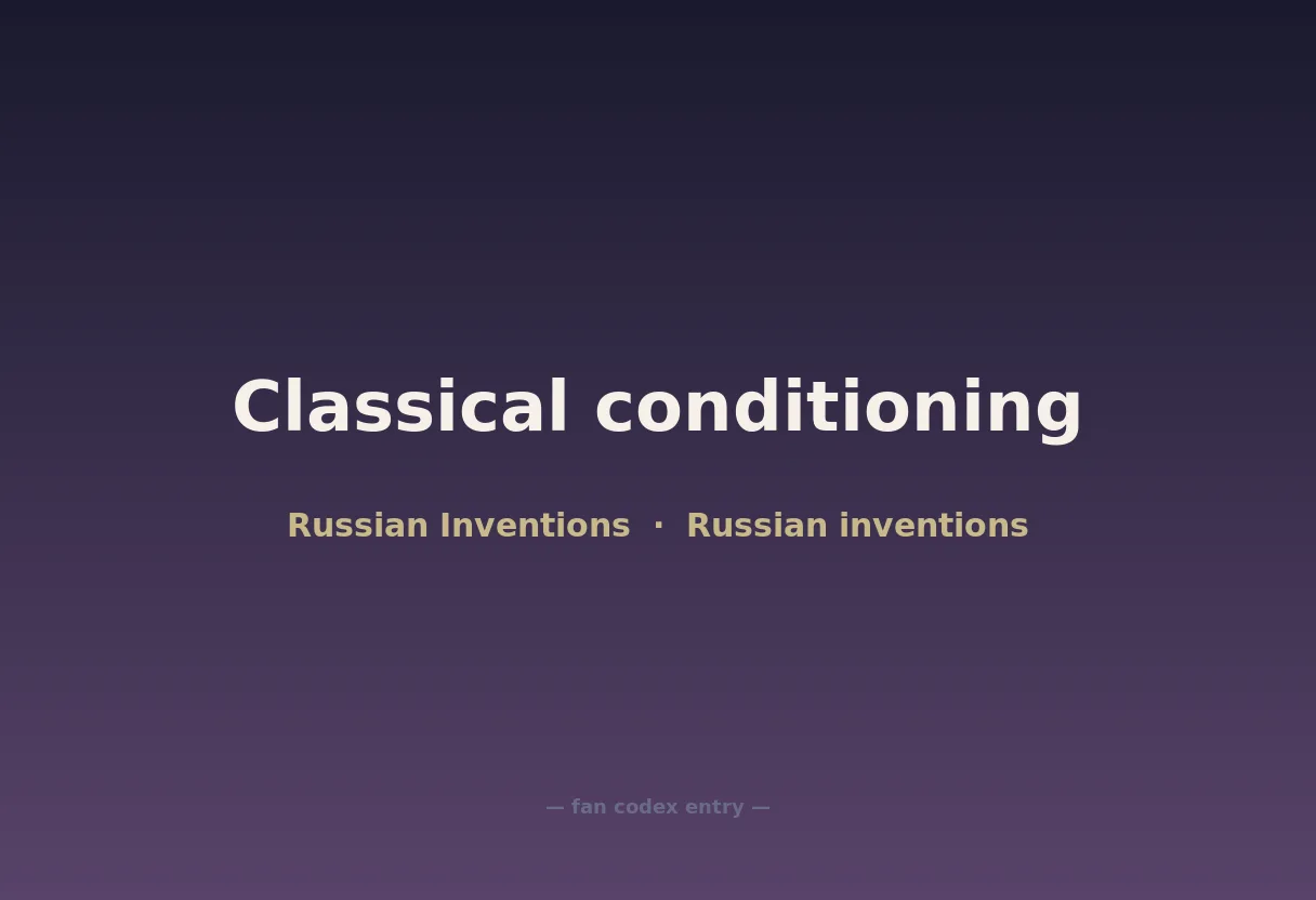 Classical conditioning